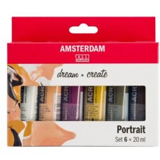 Amsterdam Dream & Create Acrylics Portrait colours 6 x 20ml