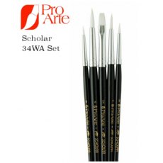 Pro Arte Scholar All Media Paintbrush Set - 5 pieces 34WA