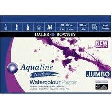 Daler Rowney A4 Aquafine Jumbo Textured Watercolour Pad - 50 sheets