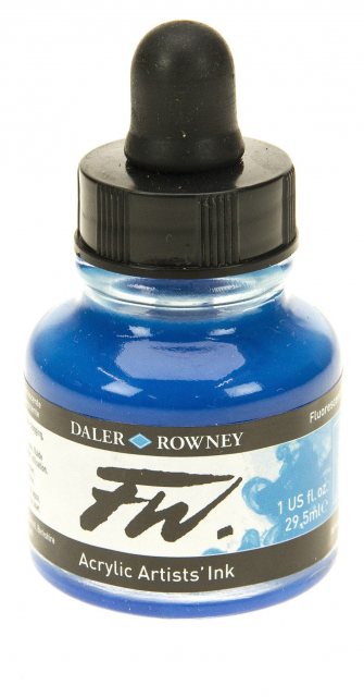 Daler Rowney Fw Ink 29.5ml Fluorescent Blue