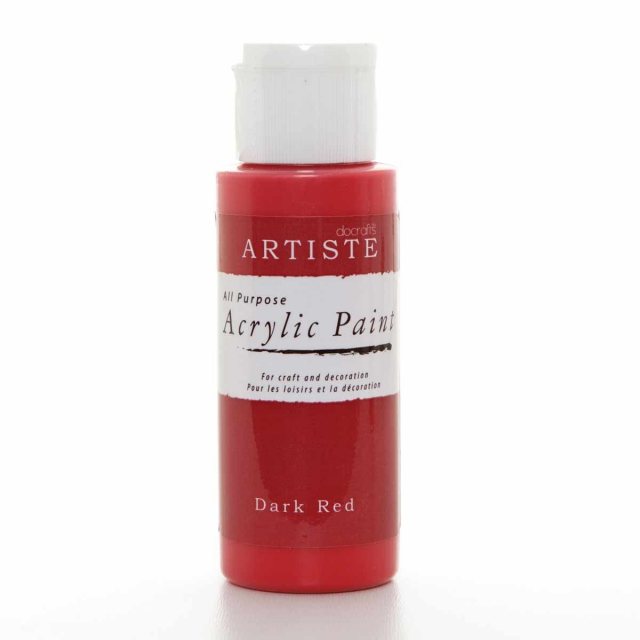 Docrafts - Artiste Artiste Acrylic Paint (2oz) - Dark Red