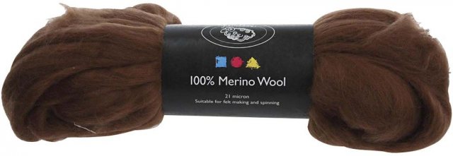 Creativ South American Merino Wool 21 Micron - Brown
