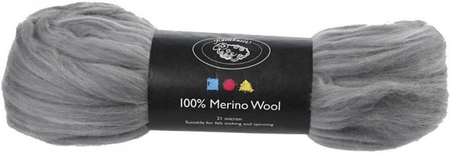 Creativ South American Merino Wool 21 Micron - Grey