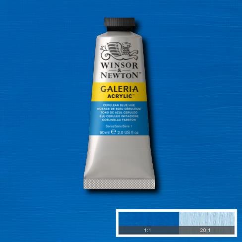 Galeria Acrylic Colour W&N GALERIA 60ML CERULEAN BLUE HUE - Series 1