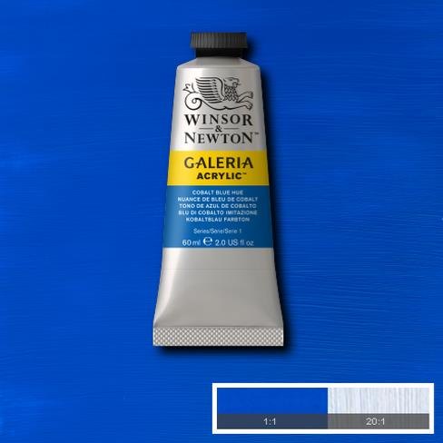 Galeria Acrylic Colour W&N GALERIA 60ML COBALT LIGHT BLUE HUE - Series 1