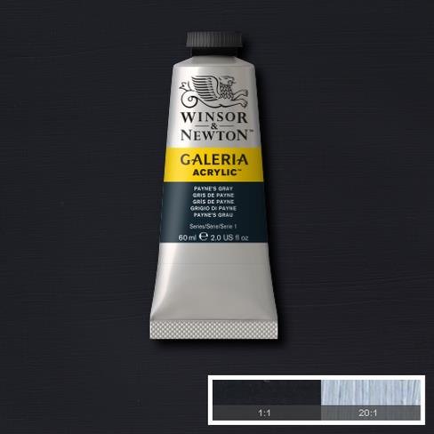 Galeria Acrylic Colour W&N GALERIA 60ML PAYNE'S GRAY - Series 1