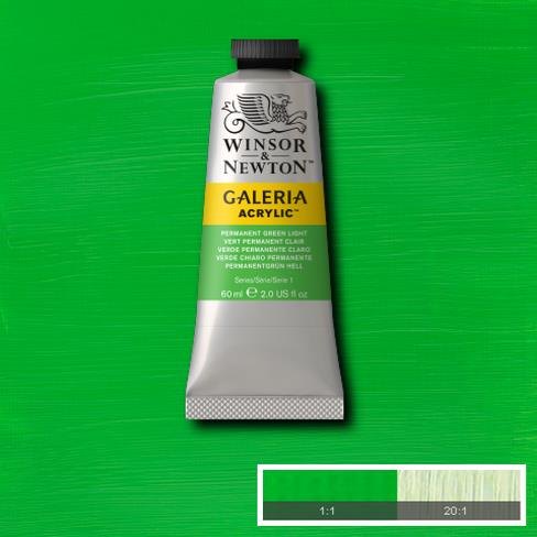 Galeria Acrylic Colour W&N GALERIA 60ML PERMANENT GREEN LIGHT - Series 1