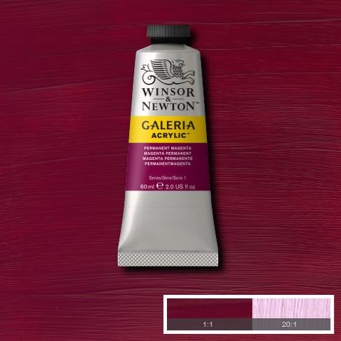 Galeria Acrylic Colour W&N GALERIA 60ML PERMANENT MAGENTA - Series 1