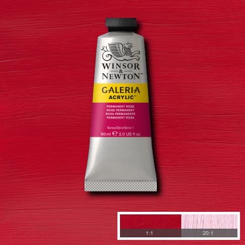 Galeria Acrylic Colour W&N GALERIA 60ML PERMANENT ROSE - Series 1
