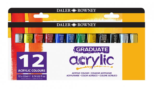 Daler Rowney Graduate 12 Acrylic Colour Set