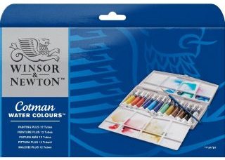 Winsor & Newton Winsor & Newton Cotman Watercolour Painting Plus set - 12 Tubes