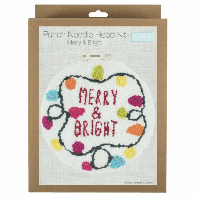 Trimits Trimits Embroidery Punch Needle Hoop Kit - Merry & Bright