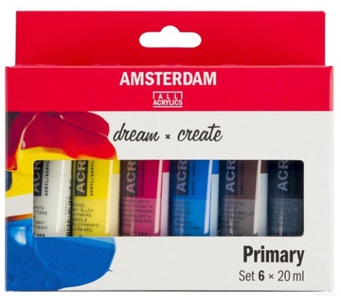 Amsterdam Amsterdam Dream & Create Acrylics Primary Set - 6 x 20 ml
