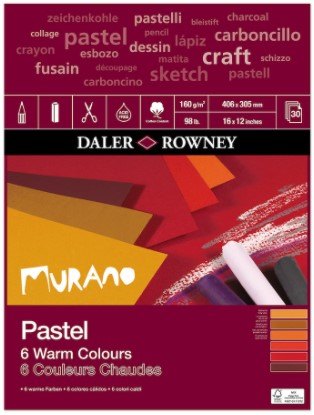 Daler Rowney Daler Rowney Murano Pastel Paper Pad - Warm colours (16 x 12")