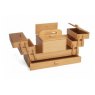 Groves Sewing Box: Cantilever Wooden 4 Tier